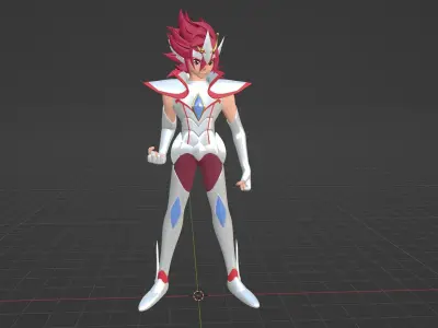 Pegasus Kouga - Saint Seiya Omega Low-poly 3D model