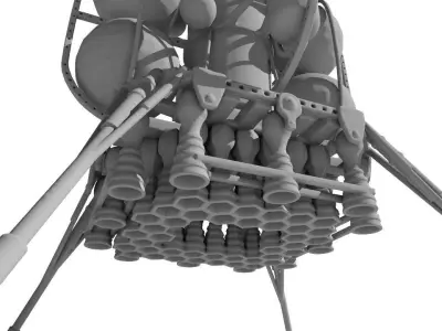 Lander 1950 Moonlander for 3D Print 3D print model