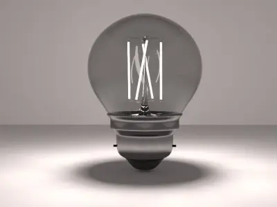 Light bulb - LED Filament 3D model