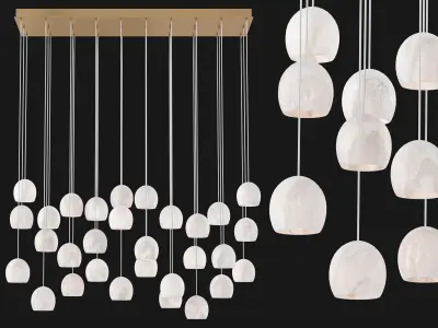 Arica Linear Chandelier Large 3D model