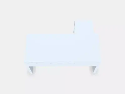 MALM Desk with pull-out panel 3D model