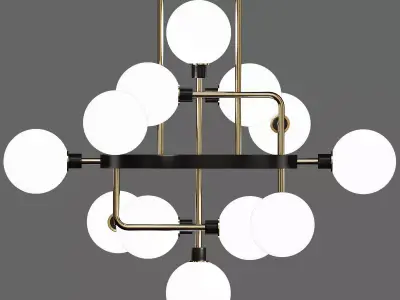 Viaggio chandelier with balls hanging from it 3D model