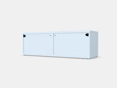 BESTA Shelf unit with doors 1 Low-poly 3D model