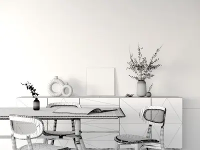 Dining set 01 3D model