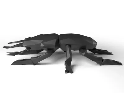 Stagbeetle Low Poligonal Low-poly 3D model