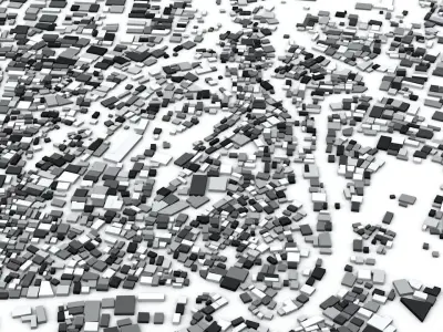 Port au Prince Streets and Buildings 3D model