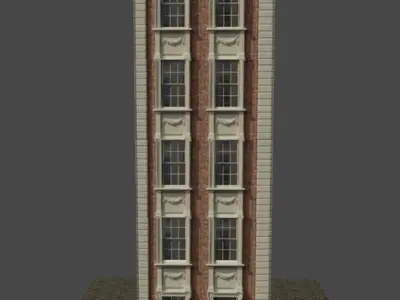 building 8 brick Low-poly 3D model