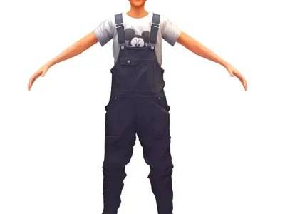 Cartoon High Poly Subdivision Avatar 016 Low-poly 3D model