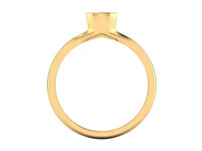 Lovely Solitaire Ring Diahart Diamond 3D print model