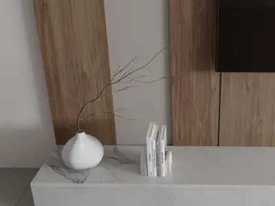 Tv wall set 07 3D model