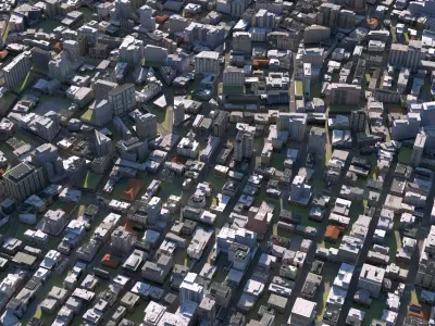 City 41 Low-poly 3D model