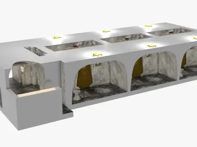 Jabbas Throne Room - Set 7D - Prison Area 1-18 scale 3D print model