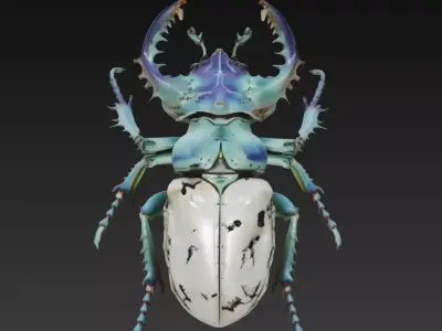 Cyber Beetle Automaton - Mechanical Stag Bug 3D Model 3D print model