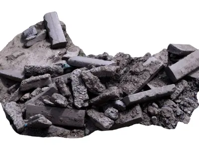 Construction garbage spscan 5 Low-poly 3D model