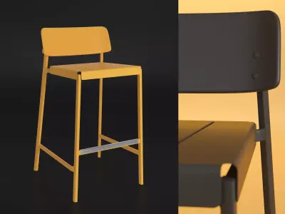 Shine two bar stools 3D model