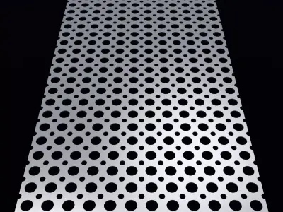 Perforated panel with 35 percent opening 25O144 3D model