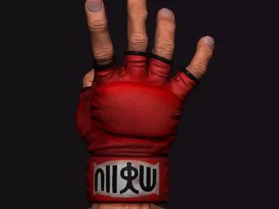 Street Fighter Ryu and Key hand joystick holder 3D print model