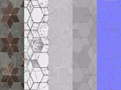 Stylized Concrete Floor Tile Texture
