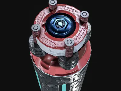 Sci-Fi Teleport Grenade Low-poly 3D model