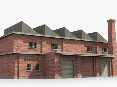 Factory xx23 Low-poly 3D model