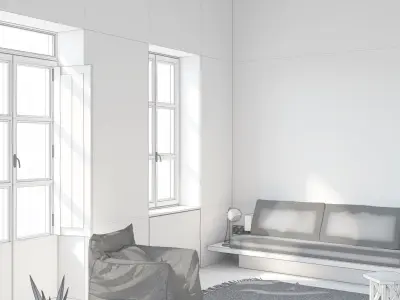 MILOS HOUSE - An Interior Scene  3D model