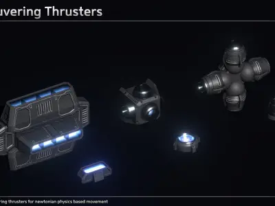 Spaceship TS7 Light Tanker Low-poly 3D model
