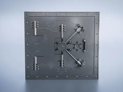 bank vault door Low-poly 3D model