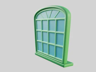 Cartoon Window 30b 3D model