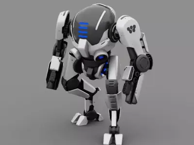 Robo Cop  rigged character 3D model