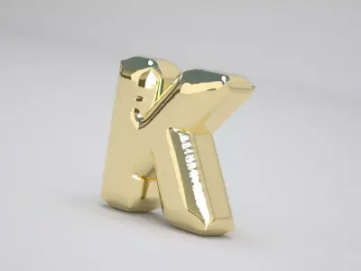 K Balloon Gold 3D model