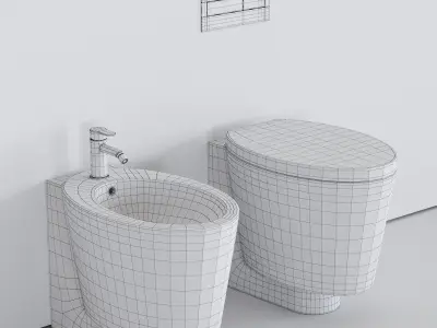 Scarabeo Ceramiche Wish WC Low-poly 3D model