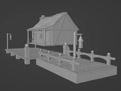 Bucklebury ferry - LotR 3D print model