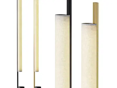 Panzeri Ombra Fabric Floor Lamp 3D model