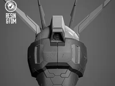 B3DSERK Gundam Portrait Bust 3D print model