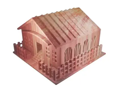 Spectacular Cartoon House Low-poly 3D model