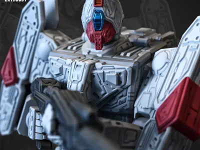 Standing Tank Mech  3D Printable 100mm 3D print model