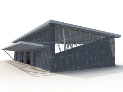 Modern Warehouse Low-poly 3D model