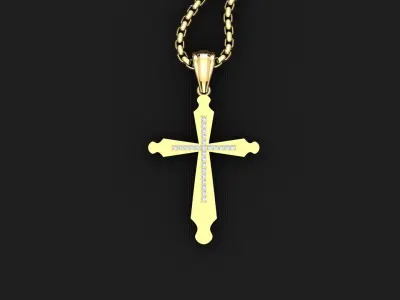 Cross Light Gold 3CP006 3DM STL 3D model