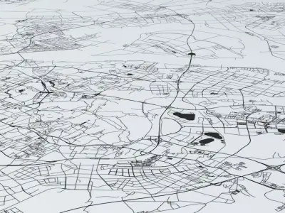 Nanjing Road Network and Streets 3D model