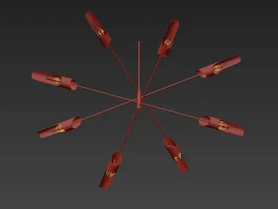 Crystal Chandelier 3D model 6