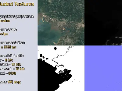 Yingkou China City Landscape 3D Model 3D model