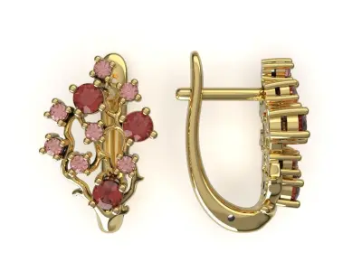 Botanical Earrings 3D print model