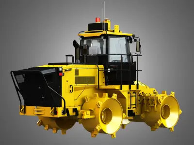 816K Landfill Compactor Without the front parts 3D model