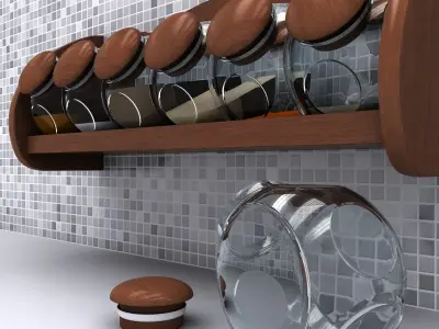 Spice Jars 2 3D model