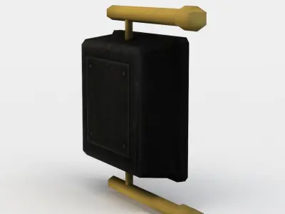 Pedestrian crossing ligh Low-poly 3D model