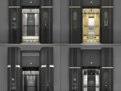 Beautiful elevator set 3D model