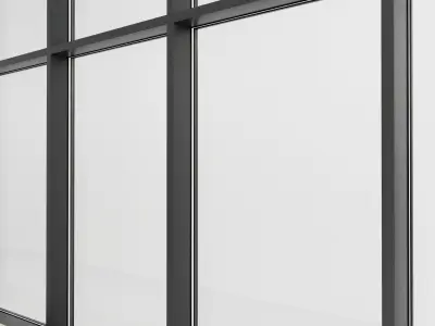 Panoramic glazing Stained glass 43 Low-poly 3D model