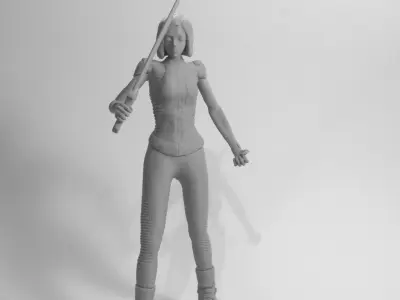 Alita battle angel statue version 3D print model