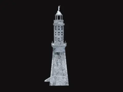 Lighthouse of Alexandria V01 Low-poly 3D model