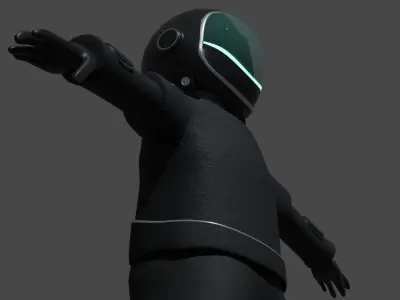 Concept Astronaut Character Low-poly 3D model
